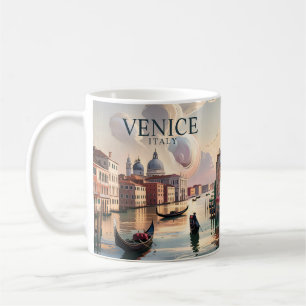 Vintage Venice Italy Cityscape Watercolor Custom Coffee Mug