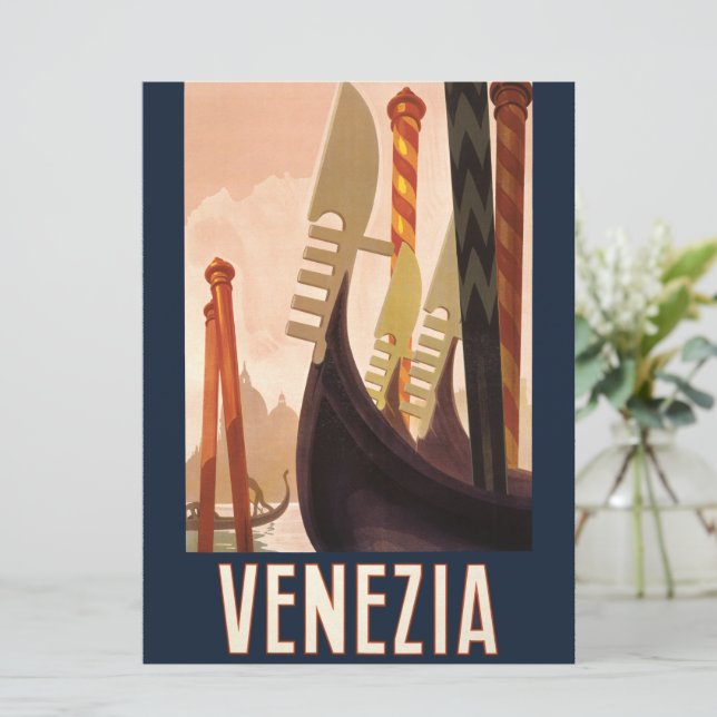 Vintage Venice Italy Gondola Travel (Standing Front)