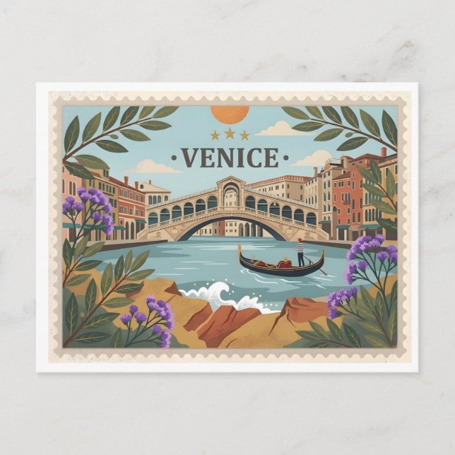 Vintage Venice Italy Postcard (Front)