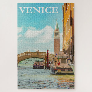 Vintage Venice Italy Travel Jigsaw Puzzle