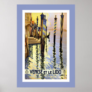 Vintage Venice Italy Travel Large Poster