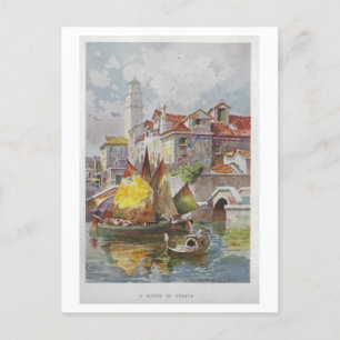 Vintage Venice Painting Postcard