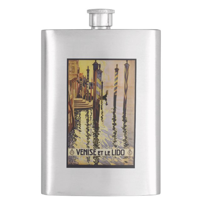 Vintage "Venise et le Lido" Italy flask (Front)