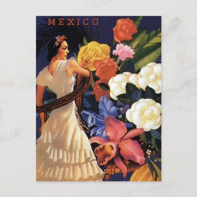 Vintage Veracruz Mexico Travel Postcard (Front)