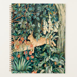 Vintage "verdure" - Fleur d'arbre et lapin