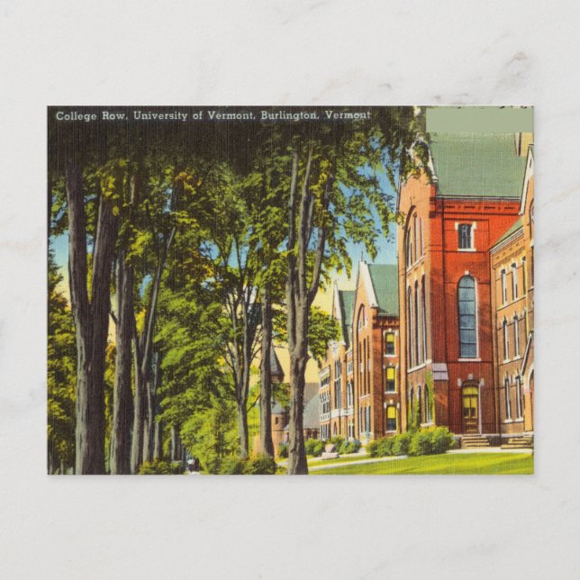 Vintage, Vermont, Burlington, Vermont Postcard (Front)
