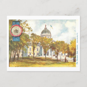 Vintage Vermont Capitol with Seal Postcard