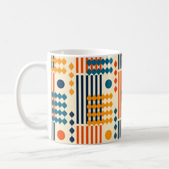 Vintage vertical seamless pattern. coffee mug (Left)