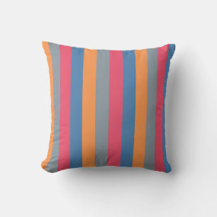 Vintage Vertical striped abstract Throw Pillow