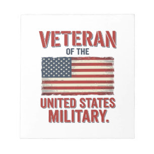 Vintage Veteran USA Flag Military Vector Design_1 Notepad