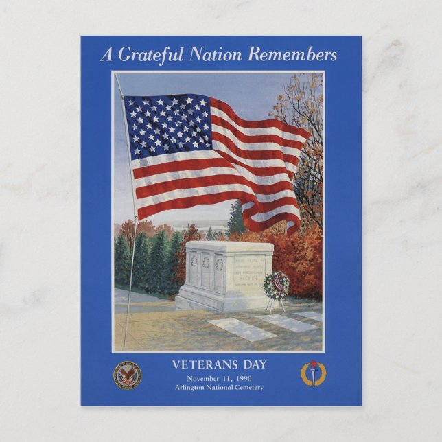 Vintage Veterans day, 1990 - Postcard (Front)