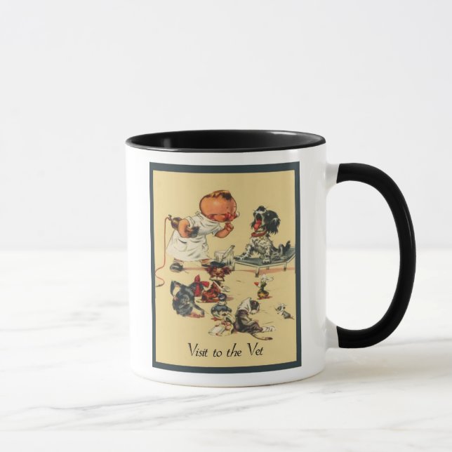 Vintage Veterinarian Visit to the Vet Mug (Right)