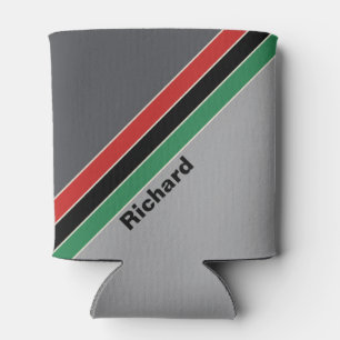 Vintage VHS Striped with Name Can Cooler