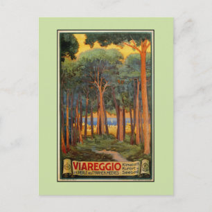 Vintage Viareggio Italian travel advertising Postcard