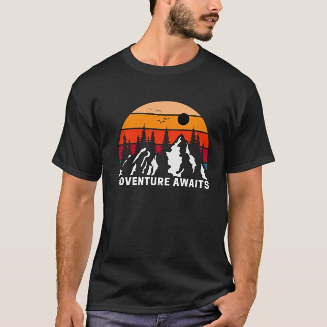 Vintage Vibes: Adventure Awaits Retro Tee (Front)