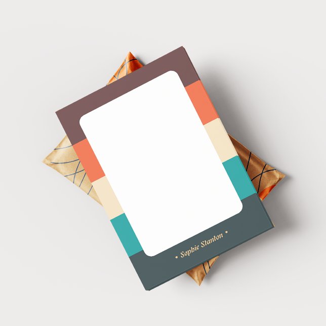 Vintage Vibes Colorblocked Chic Script Post-it Notes (Creator Uploaded)
