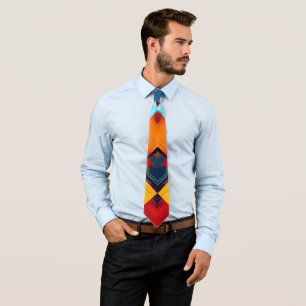Vintage Vibes In Colors: Stylish Geometric Forms Tie