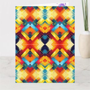 Vintage Vibes In Colours: Stylish Geometric Forms Card