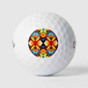 Vintage Vibes In Colours: Stylish Geometric Forms Golf Balls