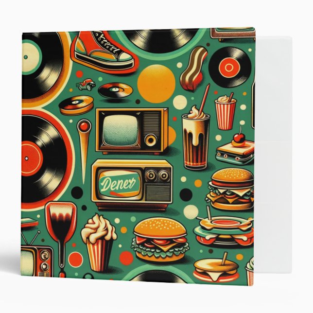 Vintage Vibes: Retro Revival Binder (Front/Inside)