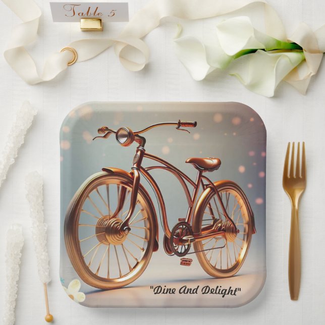 "Vintage Vibes Ride" Paper Plate (Wedding)