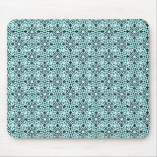 Vintage Vibrance Damask Mousepad, Teal Mouse Pad