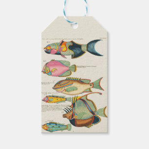 Vintage Vibrant East Indies Marine Life Wall Art Gift Tags