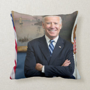 Vintage Vice President Joe Biden Portrait Throw Pillow