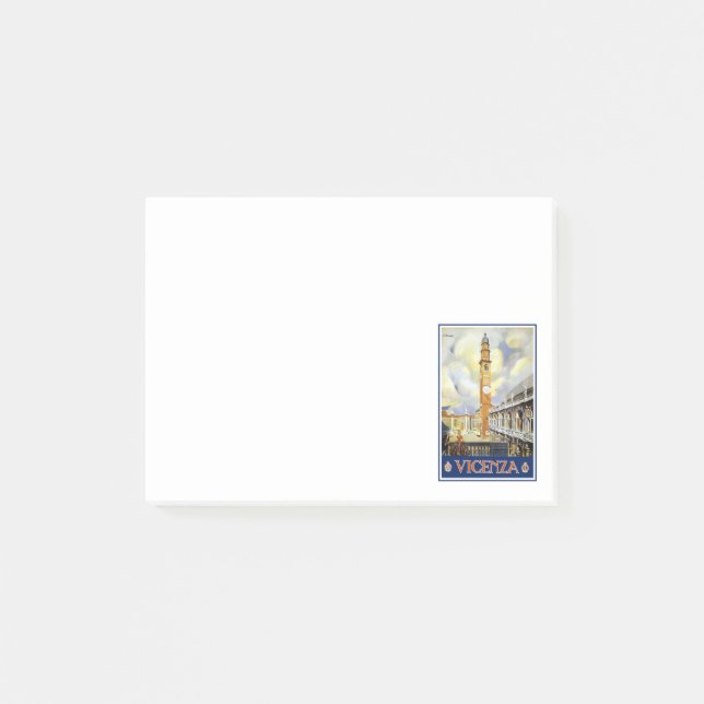Vintage Vicenza Italy Travel Post-it Notes (Front)