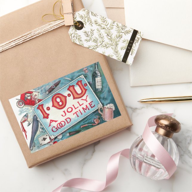 Vintage Vices Party, Gambling Drinking Smoking Sticker (Gifting)