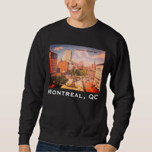 Vintage Victoria Square, Montreal, Quebec, Canada Sweatshirt