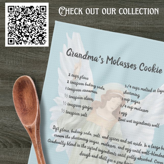 Vintage Victorian Angel Keepsake Recipe  Kitchen Towel (Creator Uploaded)