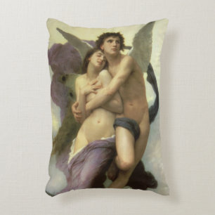 Vintage Victorian Angel, Ravishment by Bouguereau Accent Pillow
