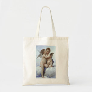 Vintage Victorian Angels, First Kiss by Bouguereau Tote Bag