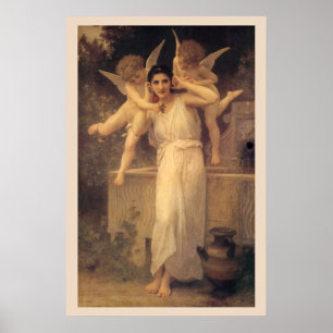 Vintage Victorian Angels, Youth by Bouguereau Poster