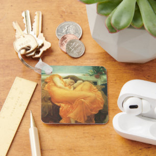 Vintage Victorian Art, Flaming June by Leighton Keychain