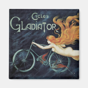 Vintage Victorian Art Nouveau, Gladiator Cycles Magnet
