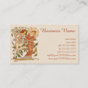 Vintage Victorian Art, Rose by Walter Crane Business Card