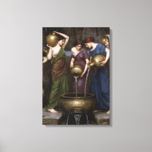 Vintage Victorian Art, The Danaides by Waterhouse Canvas Print