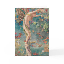 Vintage Victorian Autumn Scattering Leaves