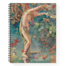 Vintage Victorian Autumn Scattering Leaves