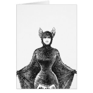 Vintage victorian bat woman