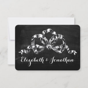 Vintage Victorian Bow Save the Date Invitation