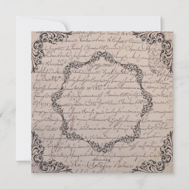 Vintage Victorian Bridal Shower Invitation (Front)
