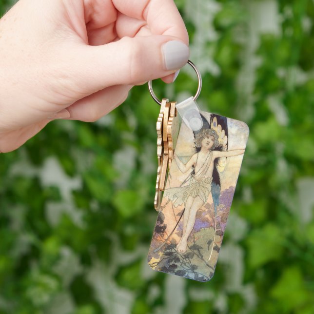 Vintage Victorian Butterfly Fairy by Robinson Keychain (Hand)
