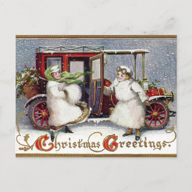 Vintage Victorian, c. 1912 Christmas Holiday Postcard (Front)