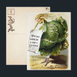 Vintage Victorian Cabbage Christmas Postcard<br><div class="desc">Vintage anthropomorphic cabbage Christmas postcard. High quality,  restored vintage image.</div>