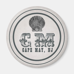 Vintage Victorian Cape May New Jersey Beach Tag Magnet
