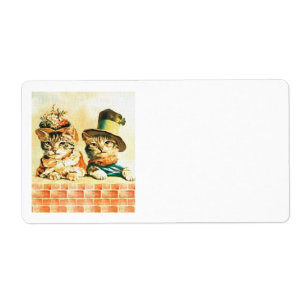 Vintage Victorian Cats Expédition Étiquettes