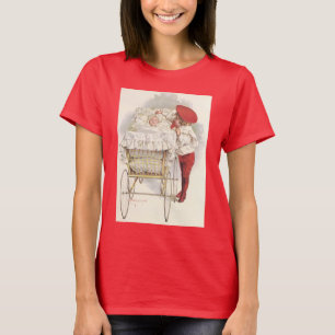 Vintage Victorian Children, Child and Baby in Pram T-Shirt